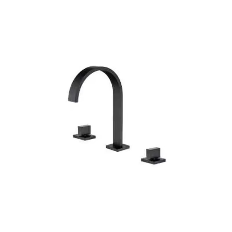 Ganda pegangan tiga lubang dinding pemasangan wastafel kamar mandi faucet